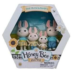 Honey Bee Acres The McScampers Rabbit Family Brand New